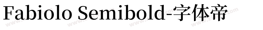 Fabiolo Semibold字体转换